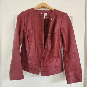 Red leather jacket